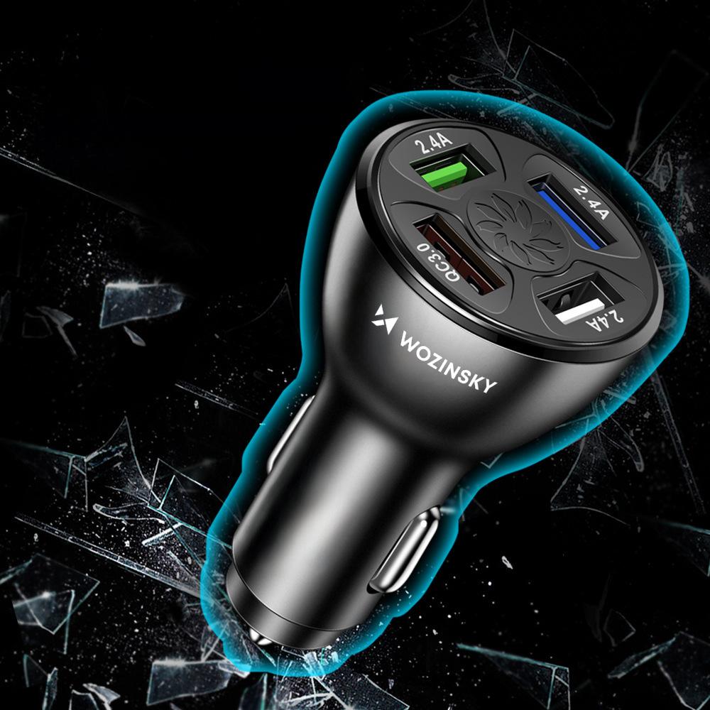 50W 4x USB-A QC Car Charger White