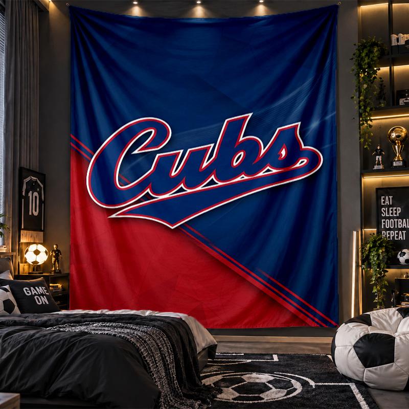 Wall Hanging Tapestry Chicago Cubs Print Cloth for Living Room Bedroom Home Decor