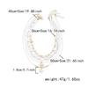 4Pcs/Set Vintage Boho Starfish Pendant Necklace Imitation Pearl Beads Clavicle Chain Multilayer Shell Choker Jewelry