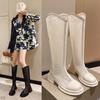 Мартинсы на высоком каблуке Женские Британский стиль Супер огонь Высокие рыцарские сапоги Детские 2025 Новые Универсальные сапоги до колена