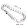 5pcs 40mm Carabiner Clip Stainless Steel Heavy Duty Spring Snap Hook for Hammock Dog Leash
