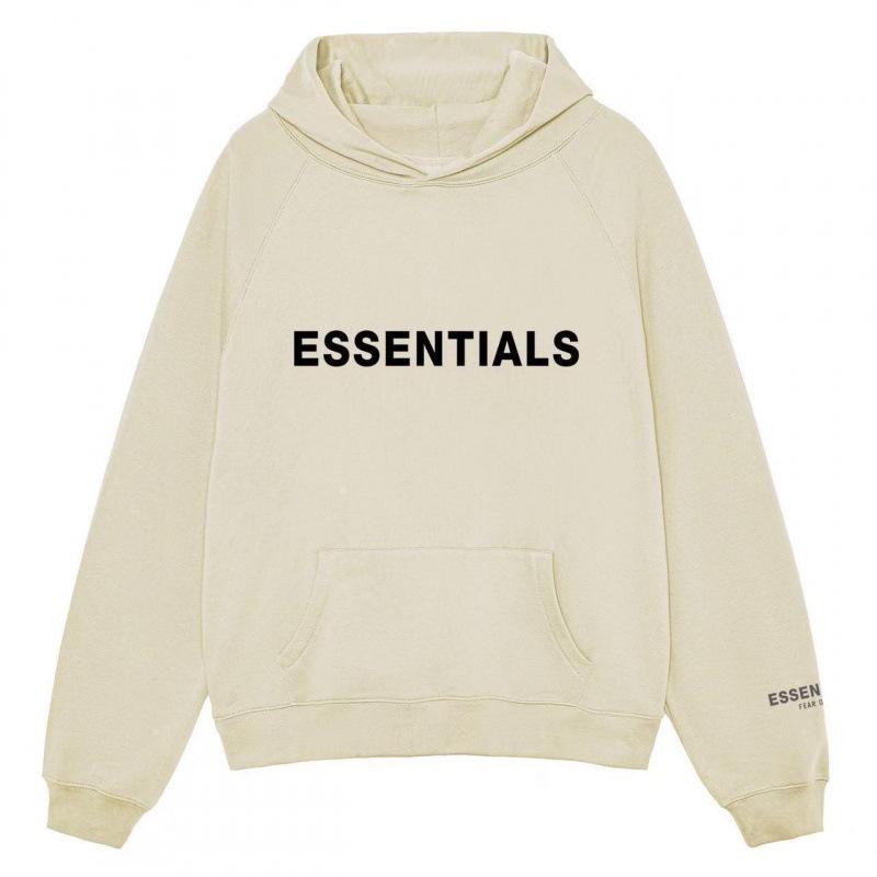 Мужская бархатная толстовка FOG Essentials с принтом букв - Уличный стиль, свободный крой