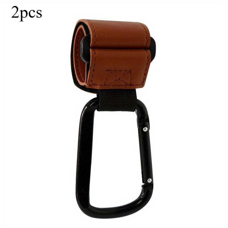 Baby Diaper Bag Hook, Multi-function Stroller Organize PU Leather Adjustable Hook, Handcarts and Pram Stroller Storage hook.