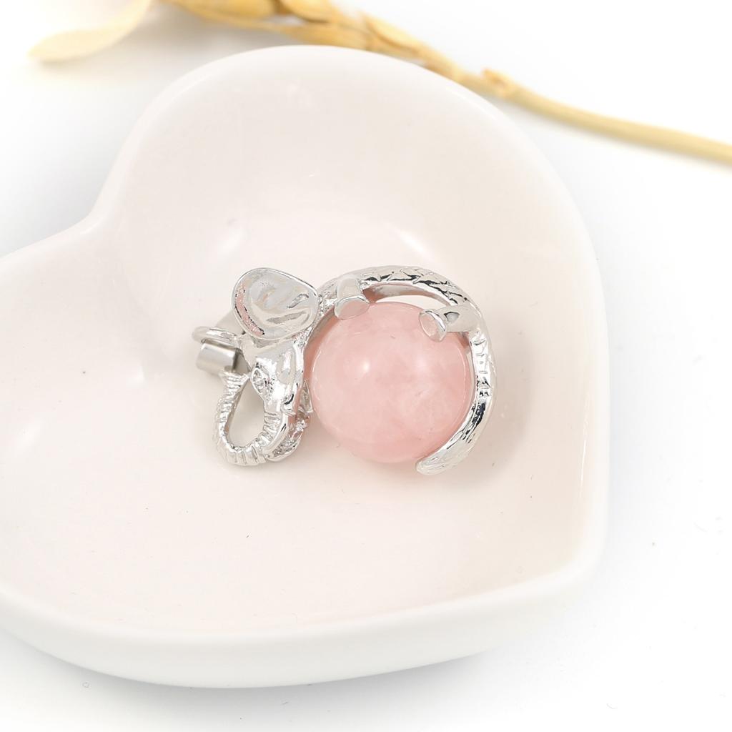 Ожерелье, кулон из натурального камня, агаты/розовый кварц, кулон в форме слона, подвески, изготовление ювелирных изделий, ожерелье, браслет, аксессуары