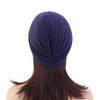 Indian Muslim Women Turban Jersey Hijab Bonnet Pleated Cap Hair Loss Hat Islamic Under Scarf Head Wrap Chemo Caps Beanies Cover