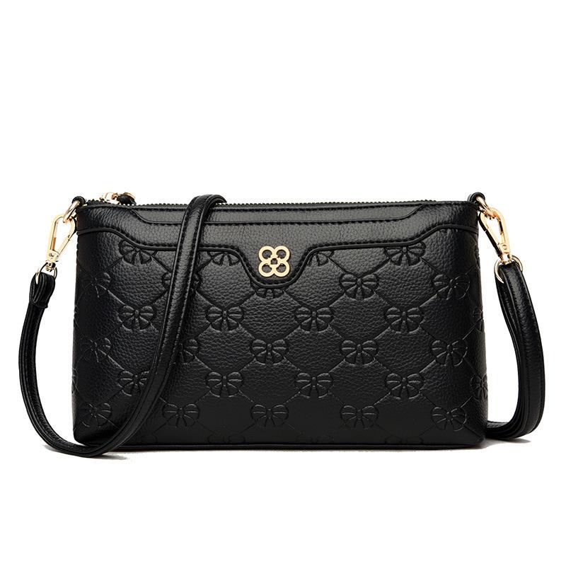Spring And Summer New Bag Women All Fashion Middle-Aged Women Bag Simple Mother Bag Soft Leather Shoulder Crossbody Bag
