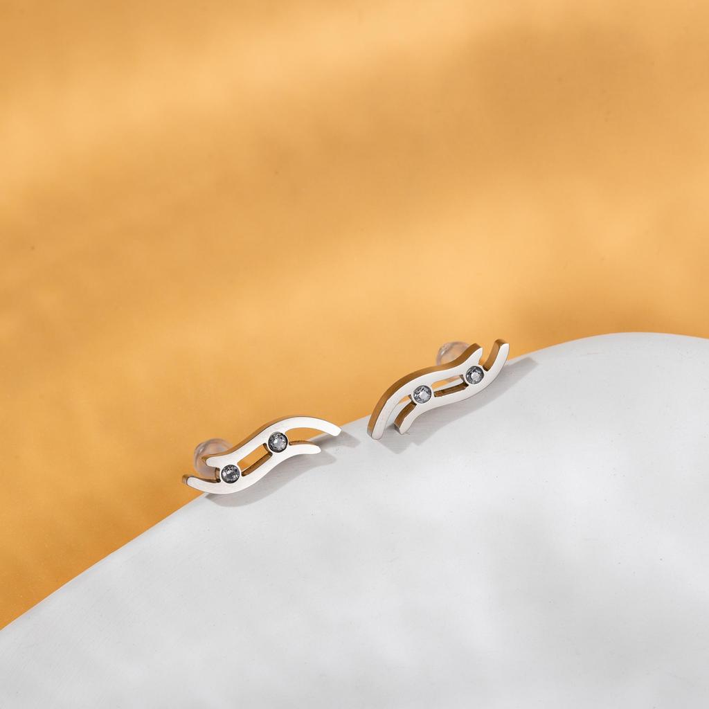 TITANIUM EARRING Titanium Earring with Staineless Steel Butterfly Stopper In Shiny Finished