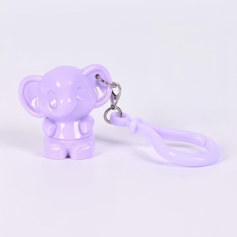 Elephant Shaped Silicone Lip Brush Keychain Pendant Makeup Brush Cute Lip Mud Halo Dye Brush Concealer Brush