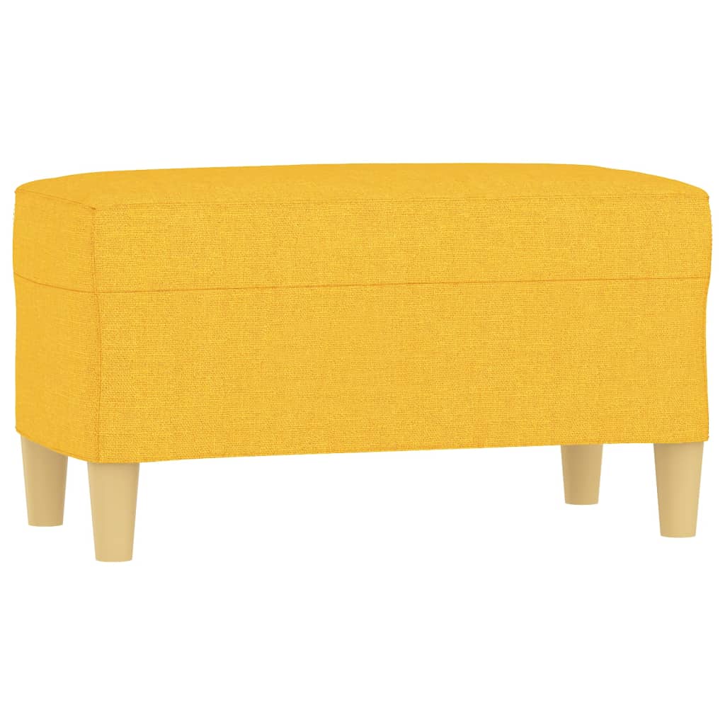 Yellow Fabric Bench 70 x 35 x 41 cm