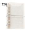 A6 Trifold Binder A7 M5 Binder, 5/6-Rings Transparent Refillable Loose Leaf Receipt Organizer Folder, Planner Budget Notebook Cover for School,