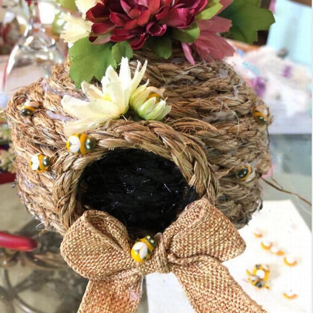 DIY деревянная пчела, ремесло, трехмерное украшение, микро-декорация