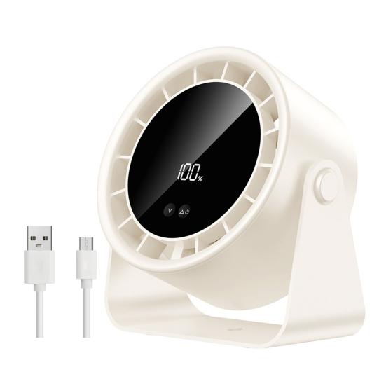 Table Fan Personal Air Conditioner 100 Speeds Strong Airflow Ultra Quiet Digital Display Rechargeable Wall-Mounted Desk Fan