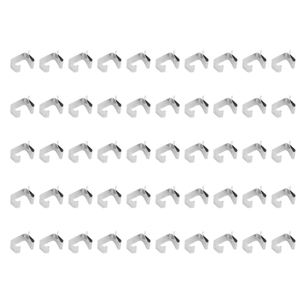 50pcs 0.9x0.6in/0.8x0.6in Gutter Hooks Stainless Steel Outdoor Light Clips  Seasonal Display
