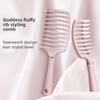 Voluminous High Crown with Large Barrel Curls Massage Comb for Women's Home Use