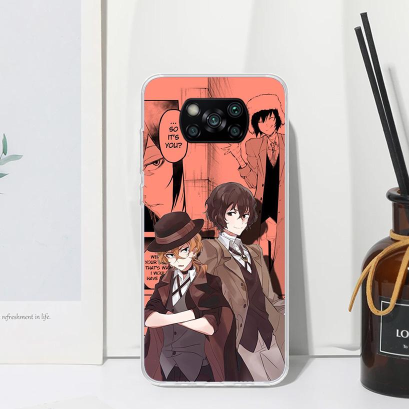 Чехол для телефона Bungo Stray Dogs Manga для Xiaomi Poco X7 X6 X5 M7 M8 Pro F7 Ultra Redmi 15C 15 13C 13 12C 12 10 10C 10A Художественные Fundas P