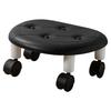Round Low Rolling Stools Fuax Leather Universal Wheel Small Roller Swivel Stool High Weight