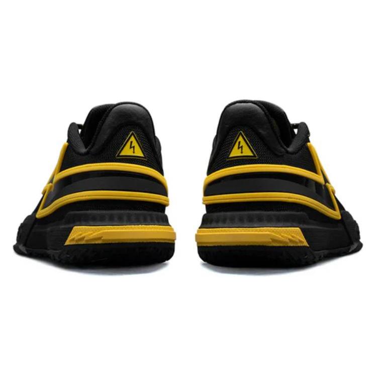 Li Ning Wade Flash Удобные Нескользящие Низкие Баскетбольные Кроссовки Мужские Черно-Желтые ABPU027-2