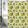 Желтая лимонная шторка для душа, Декоративная шторка для душа для ванной комнаты, Водонепроницаемая шторка для душа с крючками