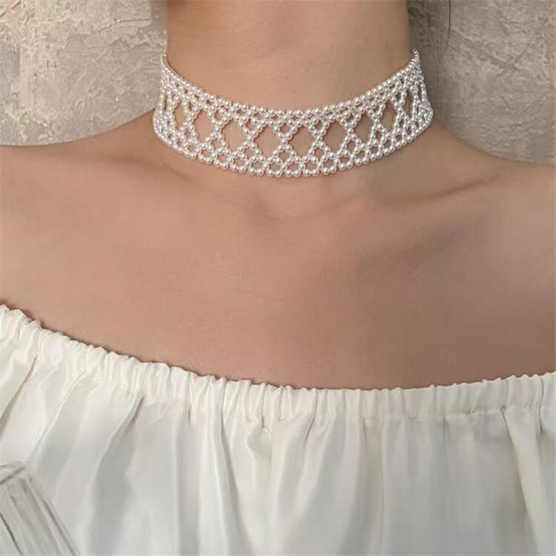Модный полый браслет-ожерелье Shijia Pearl, браслет, цепочка-кружево с бусинами, принцесса, свадебное ожерелье