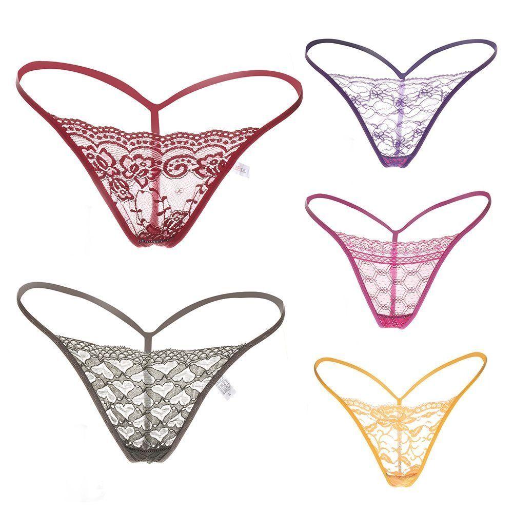 10pcs Random Transparent Underpants Seamless Low Waist Briefs G-String Lace Panties Sexy Lingerie