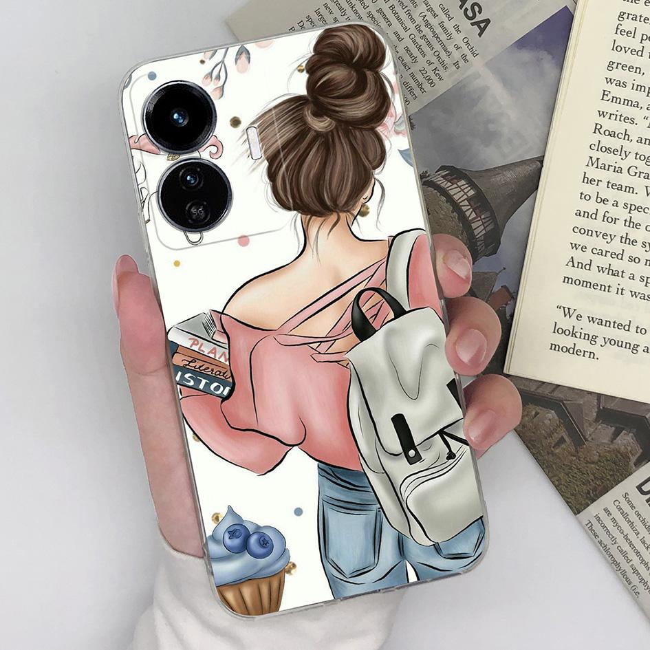 Для Vivo Y97 Y90 Y91C Y83 Y9s Y55 Y73 Y75 Y51 Y52 Y77e Чехол для телефона с защитой от падения Прозрачный мягкий силиконовый модный бампер для мальчиков и девочек для Vivo