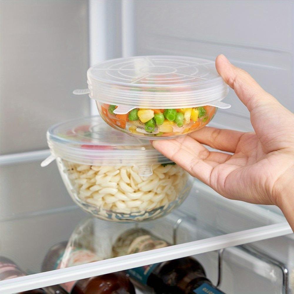 1pc Transparent Silicone Kitchen Utensils Fresh-keeping Stretch Universal Bowl Cover Refrigerator Microwave Oven Sealed