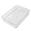 Rectangular Drawer Organiser Clear Dresser Storage Bin Divider for Stationery Transparent