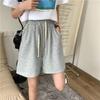 Женские повседневные спортивные шорты А-силуэта с высокой талией - Petite, Свободный крой, Модный летний стиль