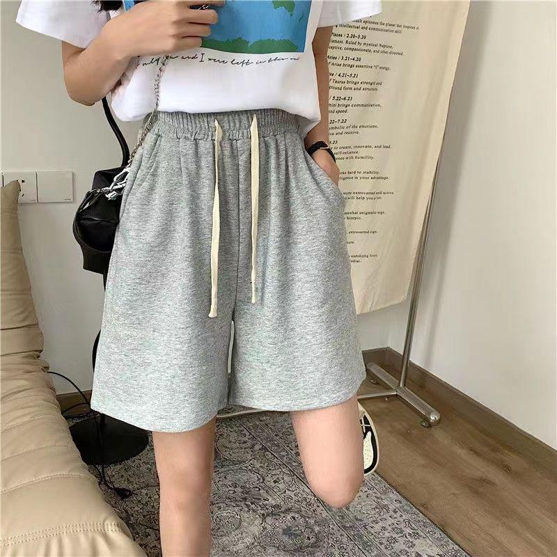 Женские повседневные спортивные шорты А-силуэта с высокой талией - Petite, Свободный крой, Модный летний стиль