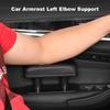 Car Armrest Left Elbow Support Leather Arm Rest Pads Adjustable Height Comfort Armrest Pad