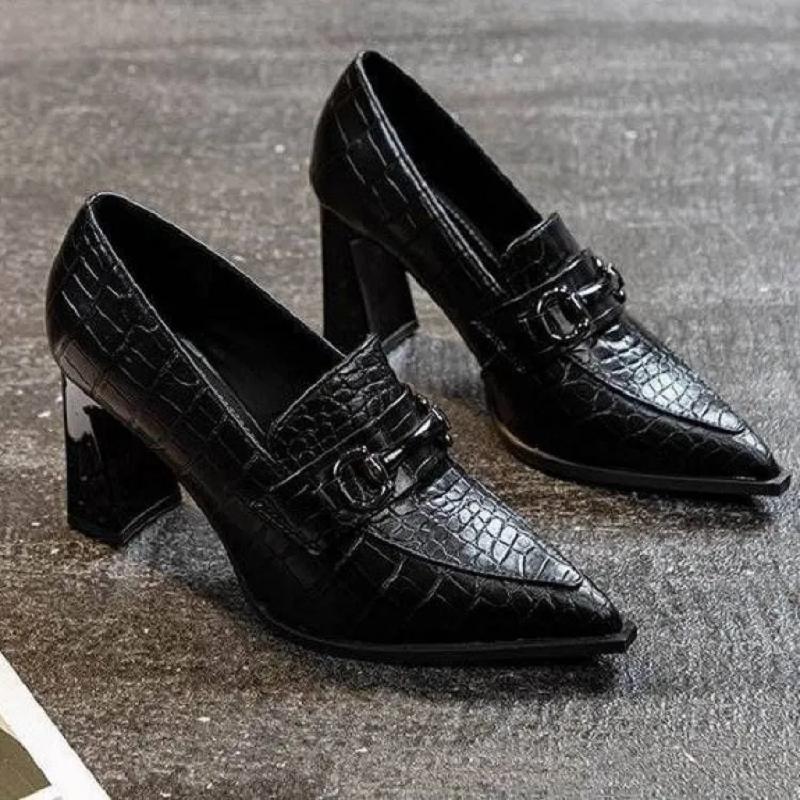 Женская обувь женская классическая бежевая в клетку весенняя без шнуровки квадратный высокий каблук туфли женские крутые черные лодочки ab598