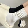 5 пар женских носков в рубчик, вязаные свободные носки, дышащие вязаные крючком длинные носки для школьниц