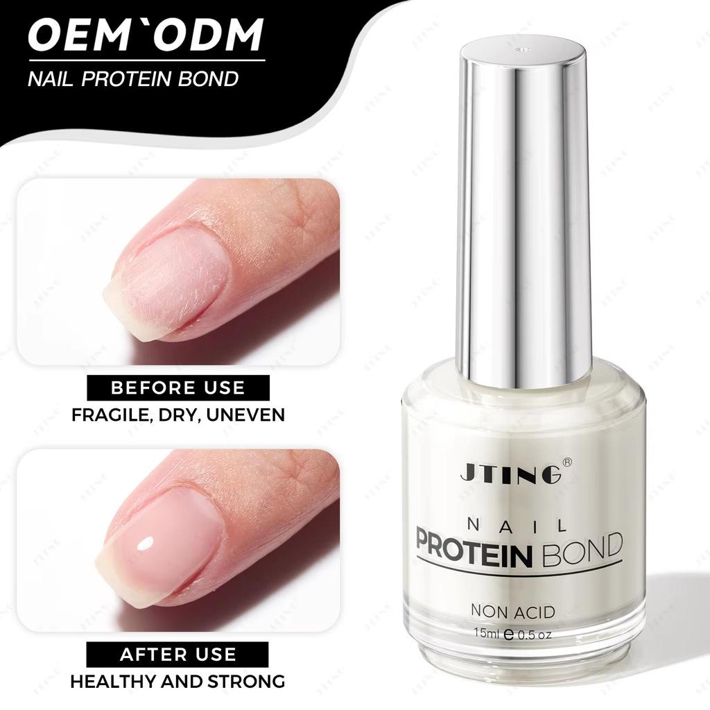 JTING Top Quality Nail Protein Bond Acid Free Liquid Nail Protein Bond for Nail Salon Care Support ODM Free Full Customization