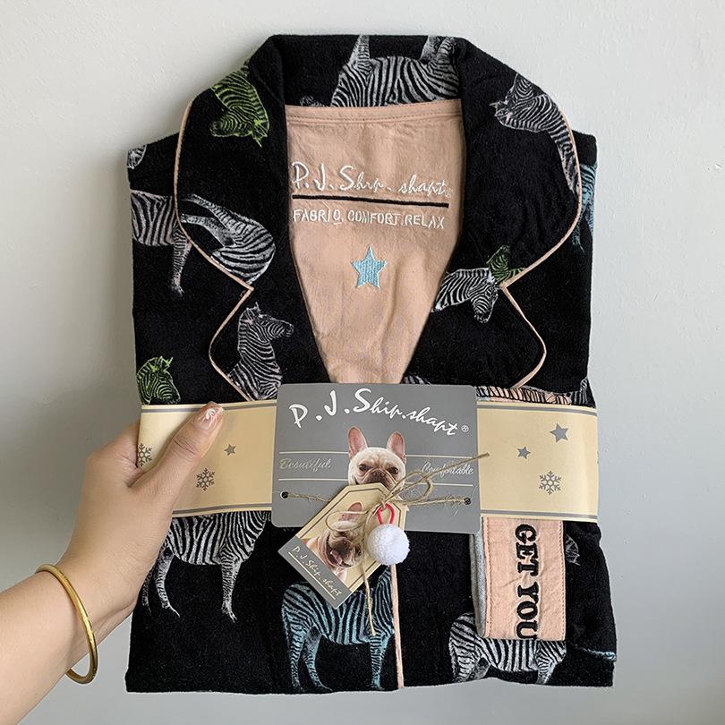 New Style Pajamas Set, Pure Cotton 2-piece Set, Women's Printed Cartoon Pajamas, Long-sleeved Trousers Set, Autumn Home Clothes, Home Clothes