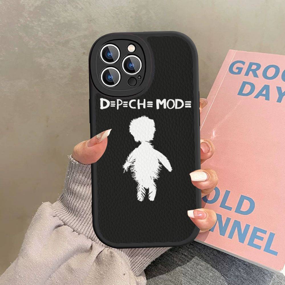D-Depeche Mode Rock-ES Band Phone Case Hard Leather For IPhone 16 15 14 13 12 Mini 11 14 Pro Max Xs X Xr 7 8 Plus Fundas