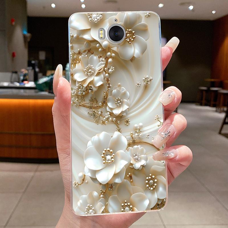 Phone Case For Huawei Y5 2017 / Y6 2017 / Honor Play 6 Funda Butterfly Bow Protective Casing Transparent Soft Silicone TPU Cover