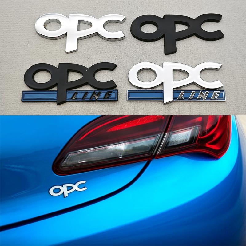 3D Metal OPC Line Logo Badge Front Grill Emblem Trunk Car Sticker For Opel Astra G H J K F Corsa D Zafira B Insignia Mokka Regal