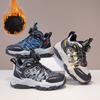 Winter Plus Velvet Cotton Shoes for Boys Cool Thick-soled Hiking Shoes for Teenagers Fashionable Outdoor Sports Shoes