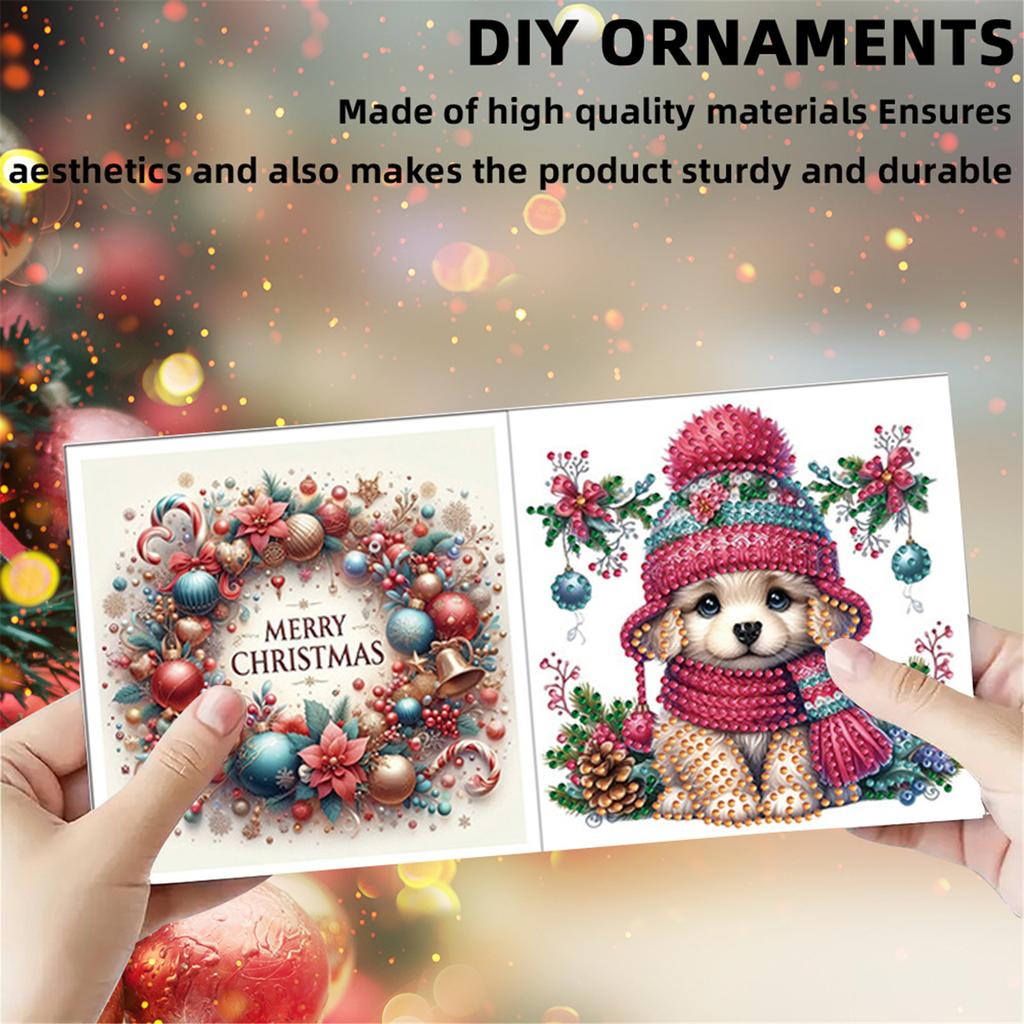 Набор из 6 открыток для DIY-алмазной вышивки, открытки-мозаики с кристаллами и стразами для фестивалей и праздников