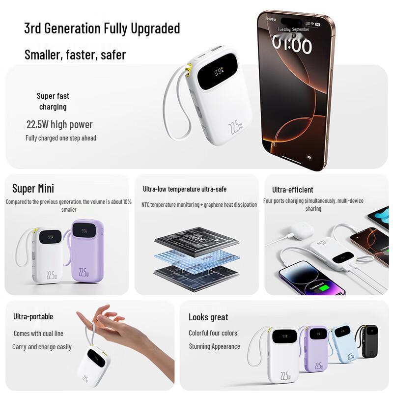 Baseus Q Power 3 20000mAh 22.5W Fast Charging Power Bank