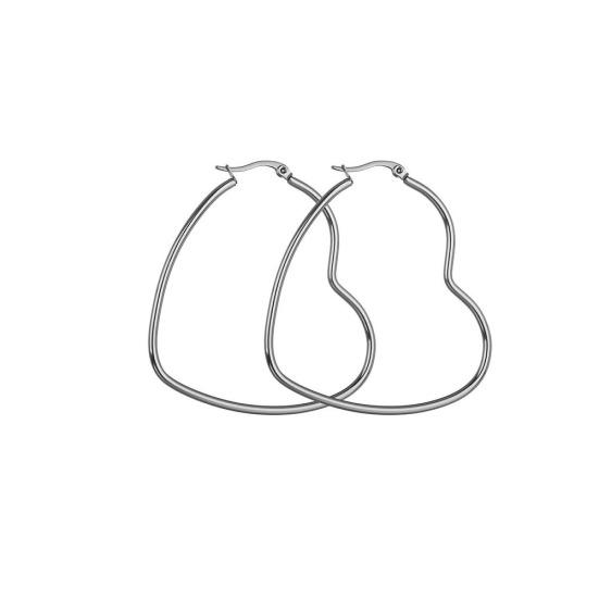 Универсальные ювелирные изделия для клубных пабов и выпускного вечера, преувеличенные женские серьги-кольца с большим сердцем любви