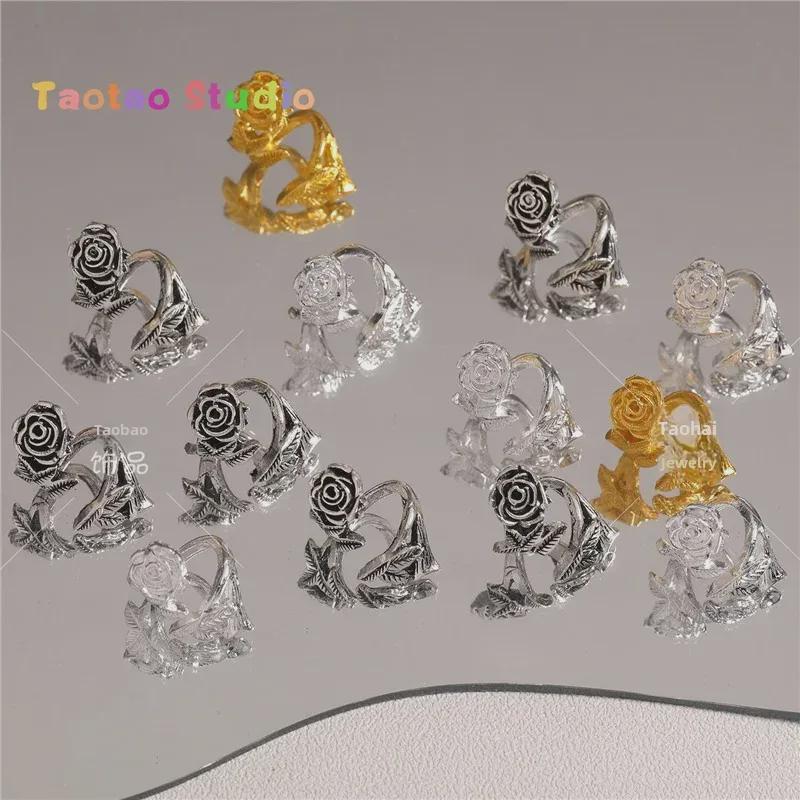 Сплав розы цветок кисточка кулон разделительные бусины для DIY ювелирных изделий: Аксессуары для браслетов и сережек