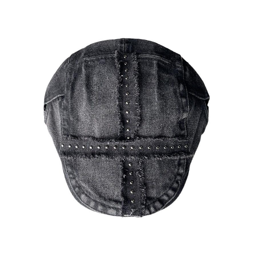 Черная ковбойская шляпа вперед дети моют старое лицо маленький берет большая окружность головы прилив