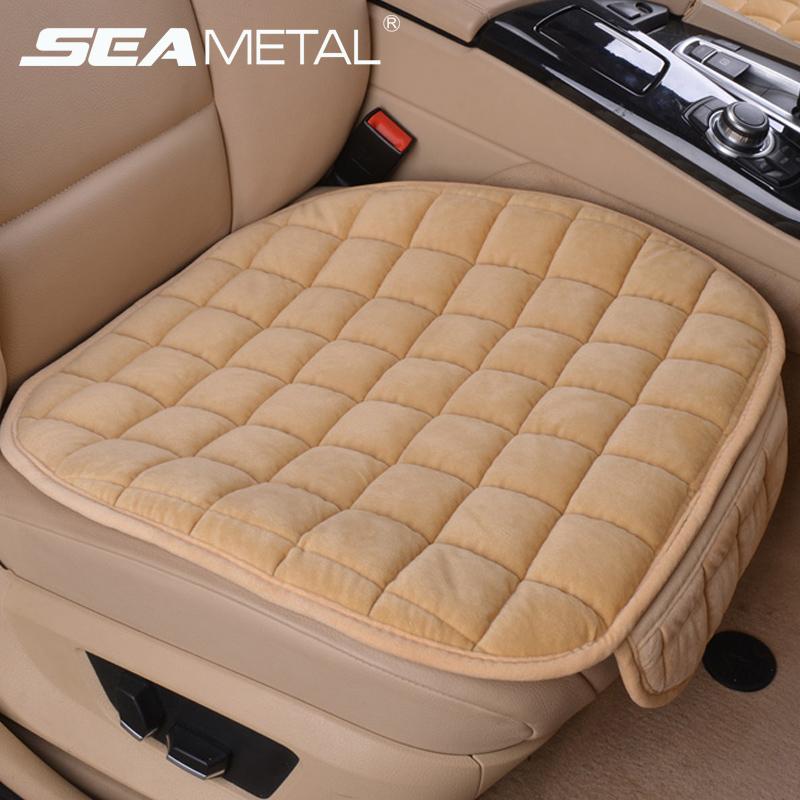 SEAMETAL 1 шт. Зимний чехол на автомобильное сиденье, Подушка для автомобильного сиденья, Нескользящая, Короткий плюш, Чехол для автомобильного сиденья
