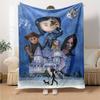 Moonlit Mansion Flannel Blanket Super Soft Warm Cozy Blanket For Sofa Bed Office Travel Allseason Home Decor Gift