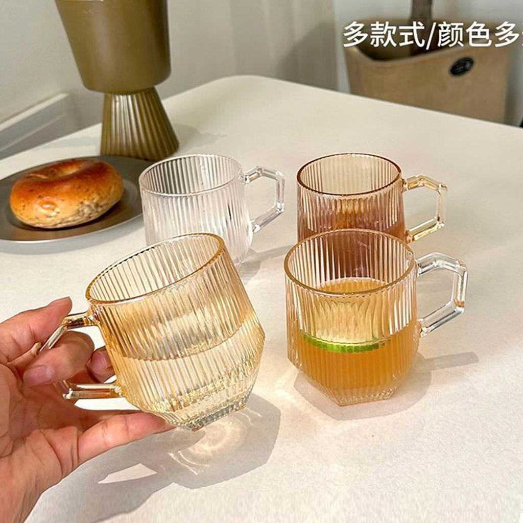 Glass Cup Drinking Cup Household Handle Glass Teacup A Set Of High Value Set Of Cups Coffee Cup Breakfast Cup