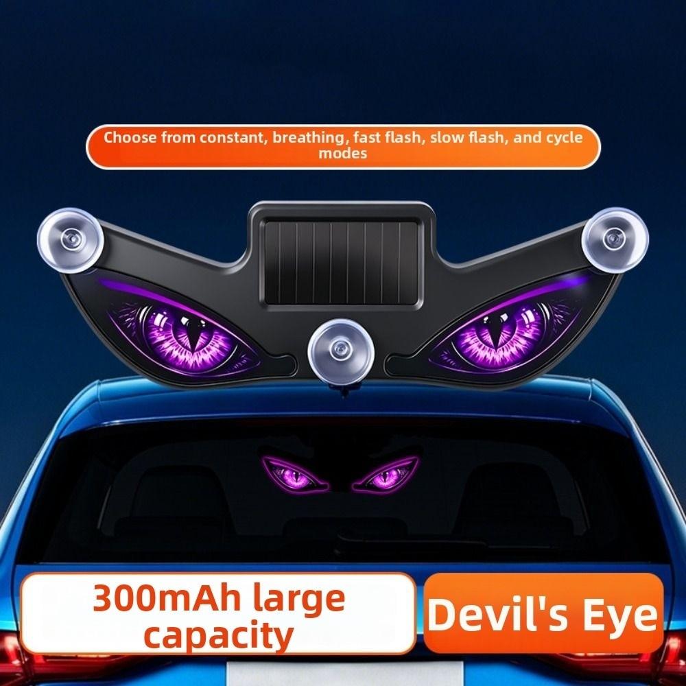 Creative Car Demon Eye Light Suction Cup Installation Rear Window Light Universal
