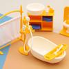 Игровой домик Кукольный домик Мини-игрушка Ванная комната Ванная Раковина Набор Детская игрушка для девочки Подарок Украшение