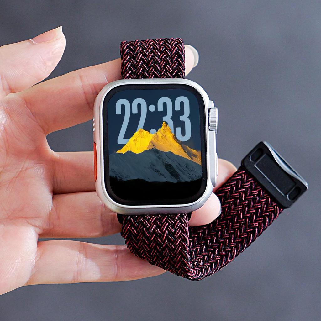 Нейлоновый эластичный плетеный ремешок с магнитной пряжкой для Apple Watch Series 1/2/11