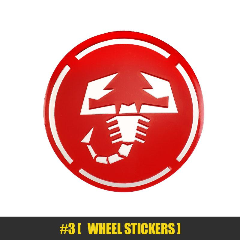 4Pcs Car Wheel Stickers 56mm Auto Center Hub Cap Decal For FIAT Abarth 500 Tipo FR Panda Argo Freemont Viaggio Bravo Punto Doblo